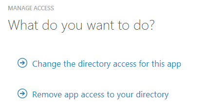 Manage Access Wizard